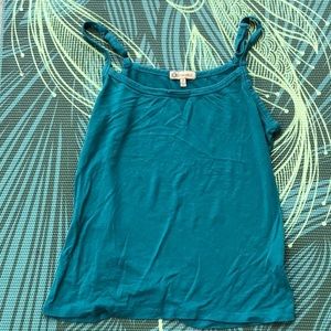 5/$20 Democracy small teal tank top.
